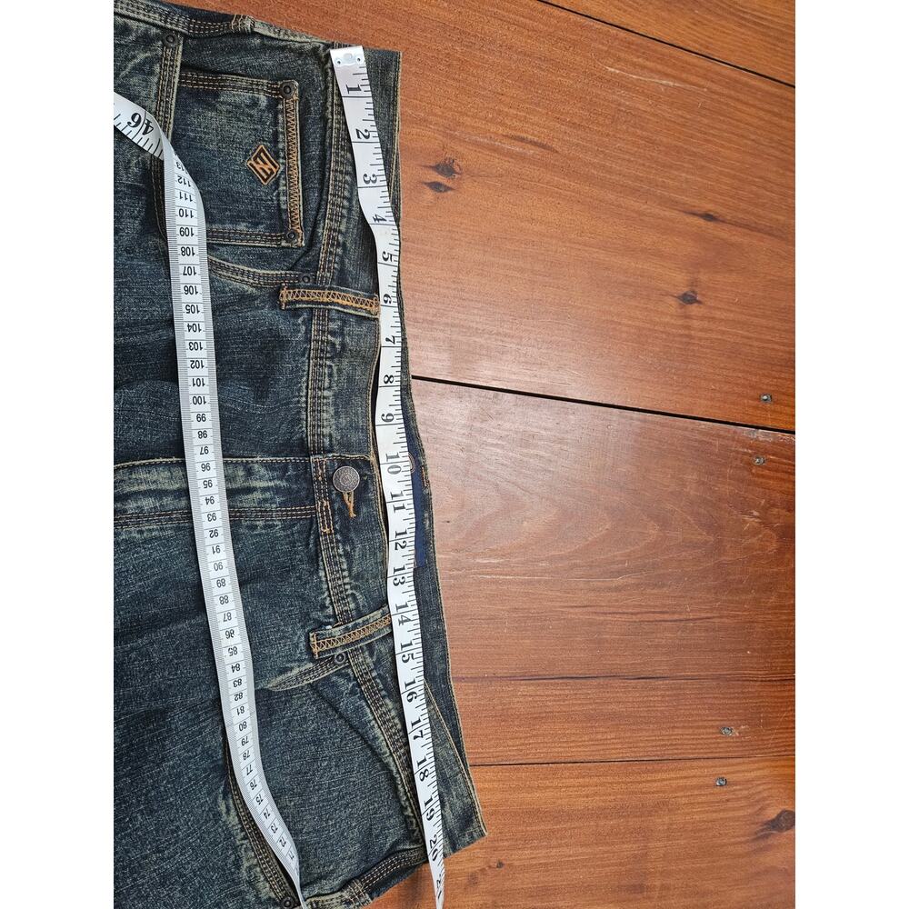 Enyce Y2K Baggy Wide Leg Denim Jeans Mens 42 Blue Carpenter Skater Hip Hop - Picture 11 of 13